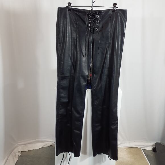 Rotate Birger Christensen Aldatie Faux Leather Pants Size US 12 - Picture 2 of 4